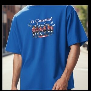 👛 (ANY 2/$20) O CANADA Short Sleeve Tee with Patriot Moose Hockey Team